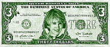 Martha Stewart. $3-Bill